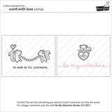 Lawn Fawn Clear Stamps & Dies Combo, Scent With Love (LF2726 & LF2727)