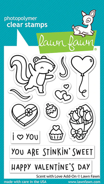 Lawn Fawn, Photopolymer Clear Stamps, Scent with Love Add-On (LF2728)