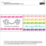 Lawn Cuts Custom Craft Die, Valentine Hearts Border (LF2736)