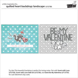 Lawn Fawn, Lawn Cuts Custom Craft Die, Quilted Heart Backdrop: Landscape (LF2738)