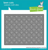 Lawn Fawn, Lawn Cuts Custom Craft Die, Quilted Heart Backdrop: Landscape (LF2738)