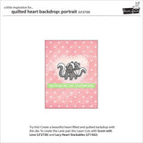 Lawn Fawn, Lawn Cuts Custom Craft Die, Quilted Heart Backdrop: Portrait (LF2739)