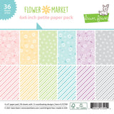 Lawn Fawn, Single-Sided Petite Paper Pack 6"X6" 36/Pkg, Flower Market, 12 Designs