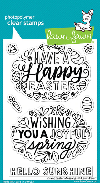 Lawn Fawn, Photopolymer Clear Stamps, Giant Easter Messages