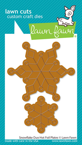 Lawn Fawn, Hot Foil Plate, Snowflake Duo (LF2979)