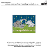 Lawn Fawn, Lawn Cuts Custom Craft Die, Dotted Moon And Stars Backdrop: Landscape (LF3105)