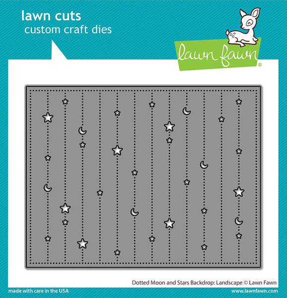 Lawn Fawn, Lawn Cuts Custom Craft Die, Dotted Moon And Stars Backdrop: Landscape (LF3105)