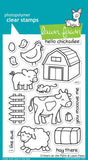 Lawn Fawn Clear Stamps & Dies Combo, Critters on the Farm (LF355 & LF686)
