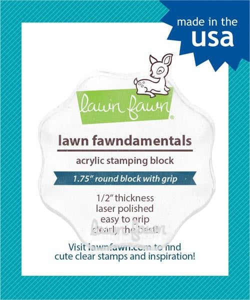 Lawn Fawn Acrylic Stamping Block with Grip, 1.75" Round
