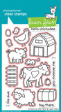 Lawn Fawn Clear Stamps & Dies Combo, Critters on the Farm (LF355 & LF686)