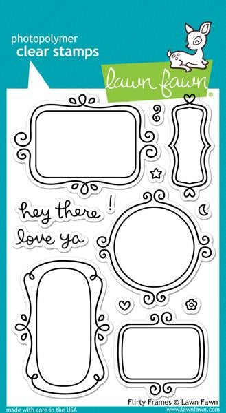 Lawn Fawn, Flirty Frames, Clear Stamps