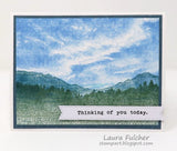 Impression Obsession, Cling Stamp, Watercolor Mountain 3