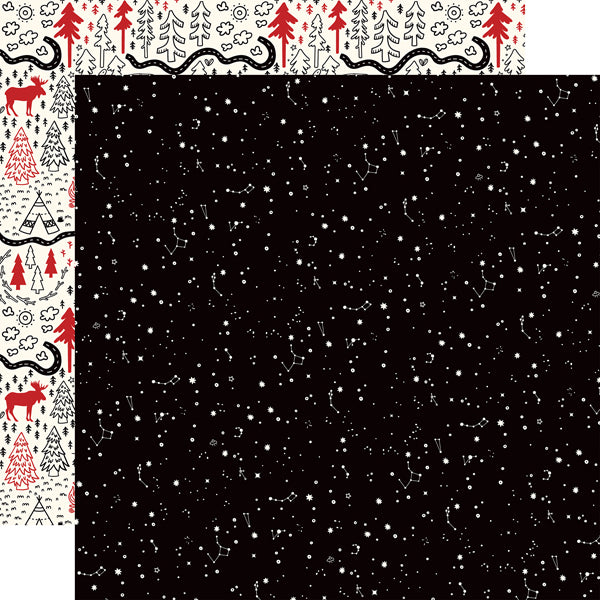 Echo Park, Little Lumberjack Double-Sided Cardstock 12"X12", Constellations