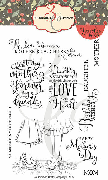 Colorado Craft Company Clear Stamps 4"X6", Lovely Legs, Moms/Daughters