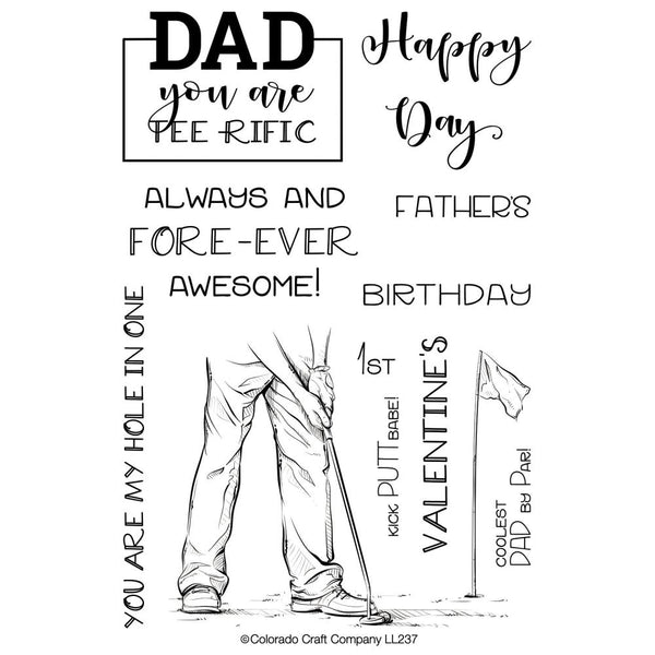Colorado Craft Company Clear Stamps 4"X6", Tee-Rific Dad -Lovely Legs