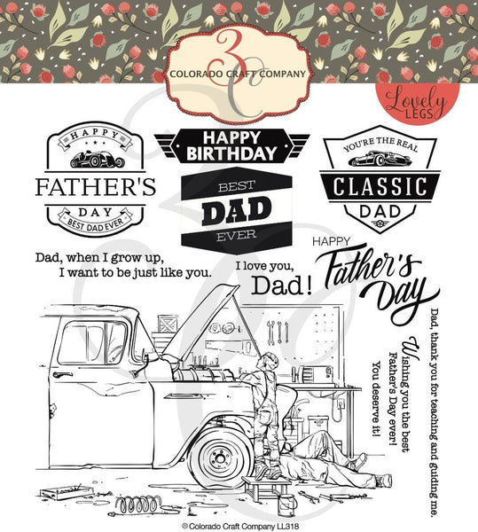 Colorado Craft Company Clear Stamps 6"X6", Lovely Legs, Like Father Like Son