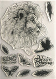 Pink Ink Designs, A5 Clear Stamps Set, Lion, Fauna Series