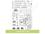 Three Room Studio, "Loads of Love" Clear Stamp Set