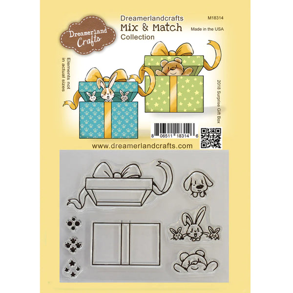 Dreamerland Crafts, Mix & Match Collection, Clear Stamps, Surprise Gift Box