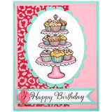 Stampendous, Cupcake Tiers Cling Stamp - Scrapbooking Fairies