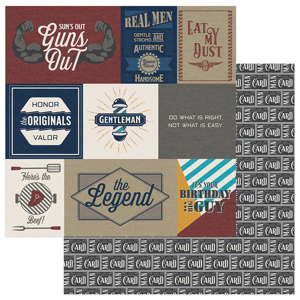 PhotoPlay, Think To Remember, Man Card, 12"x12" Double-Sided Cardstock, Real Men