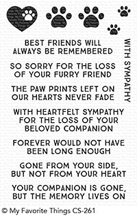 My Favorite Things, Clear Stamps, Critter Condolences