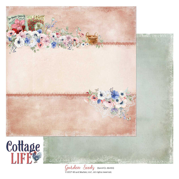 Cottage Life Double-Sided Cardstock 12"X12", Garden Seeds
