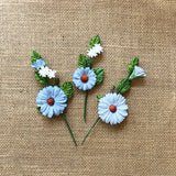 49 And Market Daisy Stems, Cornflower, 3/Pkg, Blue