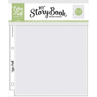 Echo Park, My Story Book Album Pocket Pages 8.5"X11" 50/Pkg, Single Opening
