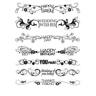 My Sentiments Exactly Clear Stamps, Flourish Greetings - Scrapbooking Fairies