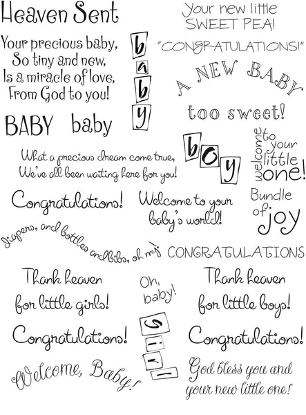 My Sentiments Exactly, Baby Innies & Outies, Clear Stamps - Scrapbooking Fairies