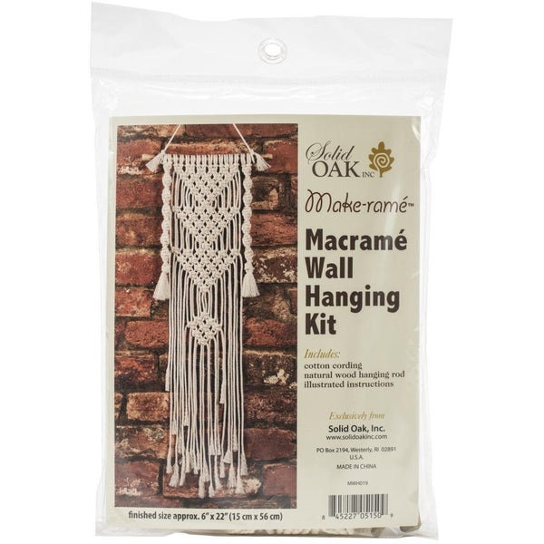 Macramé Wall Hanging Kit, Three Triangles
