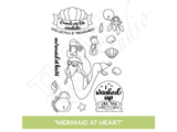 Three Room Studio, "Mermaid at Heart" Clear Stamp Set