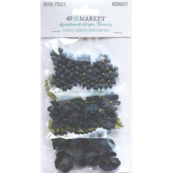 49 And Market, Royal Posies Paper Flowers 49/Pkg, Midnight