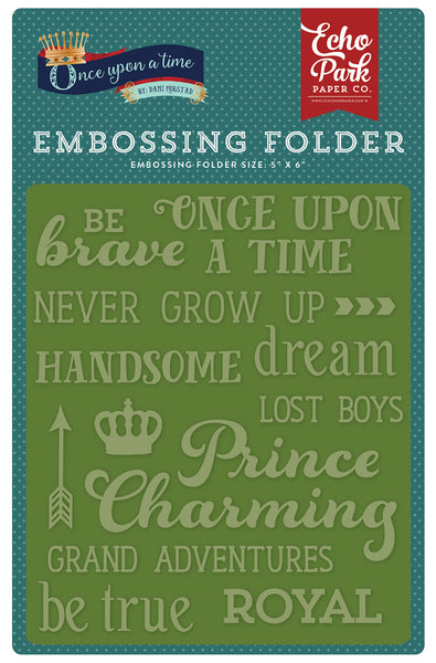 Echo Park Paper, Once Upon A Time, Embossing Folder, Once Upon A Time Words