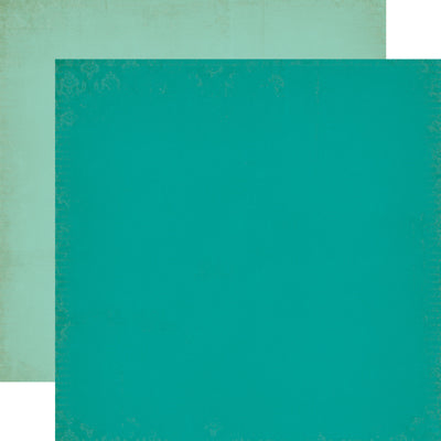 Echo Park Paper, Once Upon A Time, 12"x12" Double-Sided Cardstock, Dark Teal/Light Teal