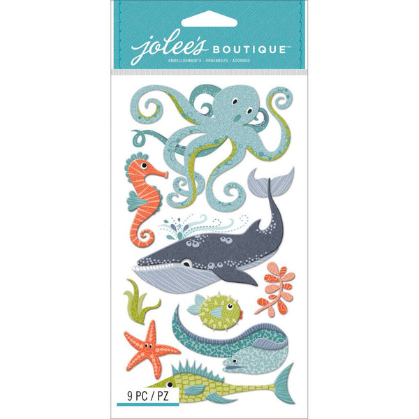 Jolee's Boutique Dimensional Stickers, Ocean Animals