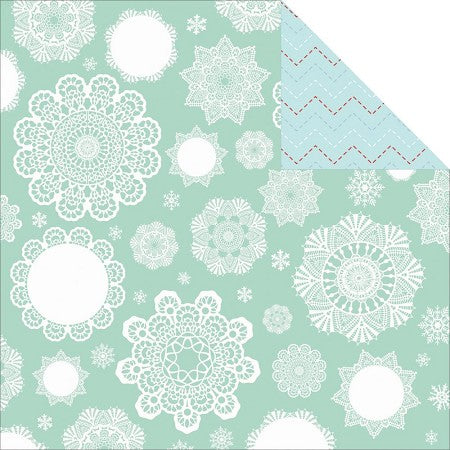 Kaisercraft, North Pole Collection, Double-Sided Cardstock 12"X12", Snowflakes