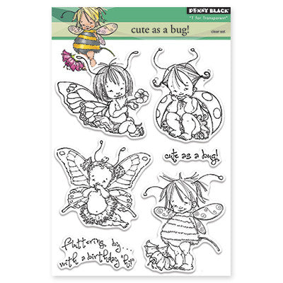 Penny Black, Cute As Bug! Clear Stamps - Scrapbooking Fairies