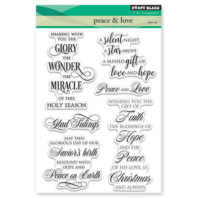 Penny Black, Clear Stamp, Peace & Love