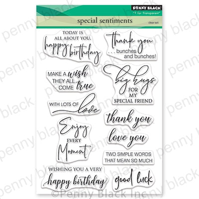 Penny Black Clear Stamps, Special Sentiments, 5 x 6.5"