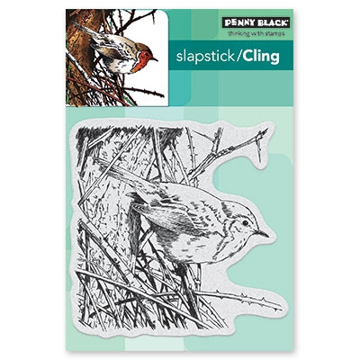 Penny Black Cling Stamps 5"X7", Feathers & Twigs