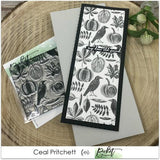 Picket Fence Studios 4"X4" Stamp Set, Autumn Harvest Collage