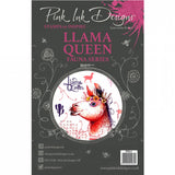 Pink Ink Designs, A5 Clear Stamps Set, Llama Queen