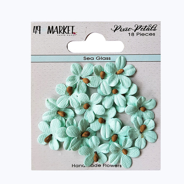 49 And Market, Pixie Petals, 18 pcs., Sea Glass
