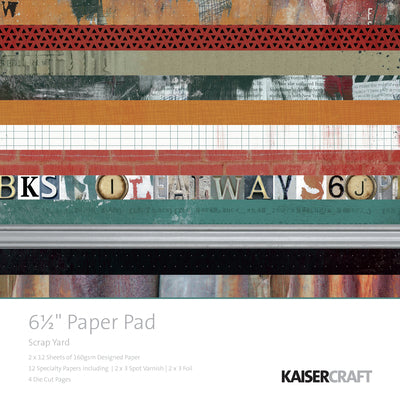 Kaisercraft Paper Pad 6.5"X6.5" 40/Pkg, Scrap Yard - Scrapbooking Fairies