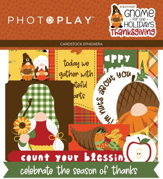 Gnome For Thanksgiving Ephemera Cardstock Die-Cuts