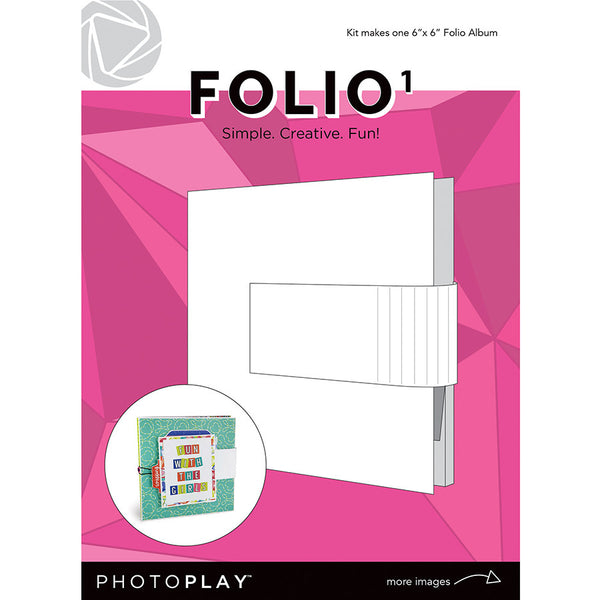 PhotoPlay Maker Series Folio 6"X6", White