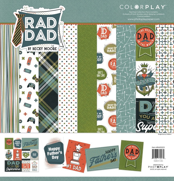 ColorPlay Collection Pack 12"X12", Rad Dad, 4 Designs/2 Each +