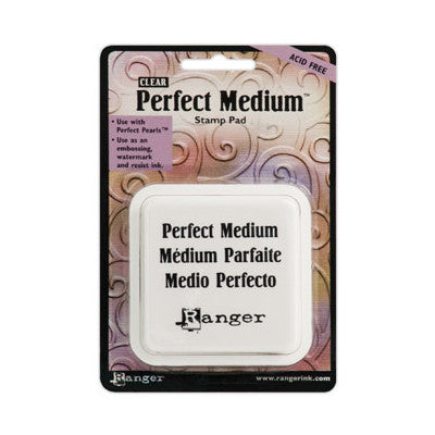 Ranger Perfect Medium Stamp Pad 3"X3", Clear